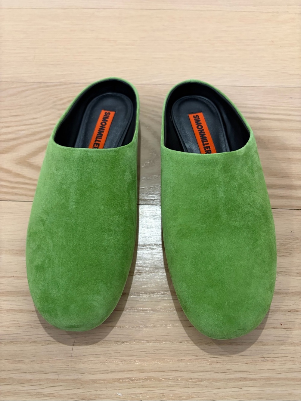 Simon Miller Riad Green Suede Slipper Mules - Picture 3 of 10